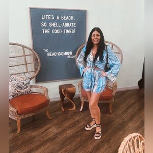 Lulu’s Moments in Mykonos Blue Scarf Set